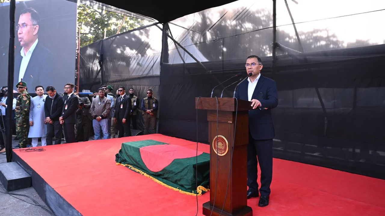 মায়ের জানাজায় যা বললেন তারেক রহমান