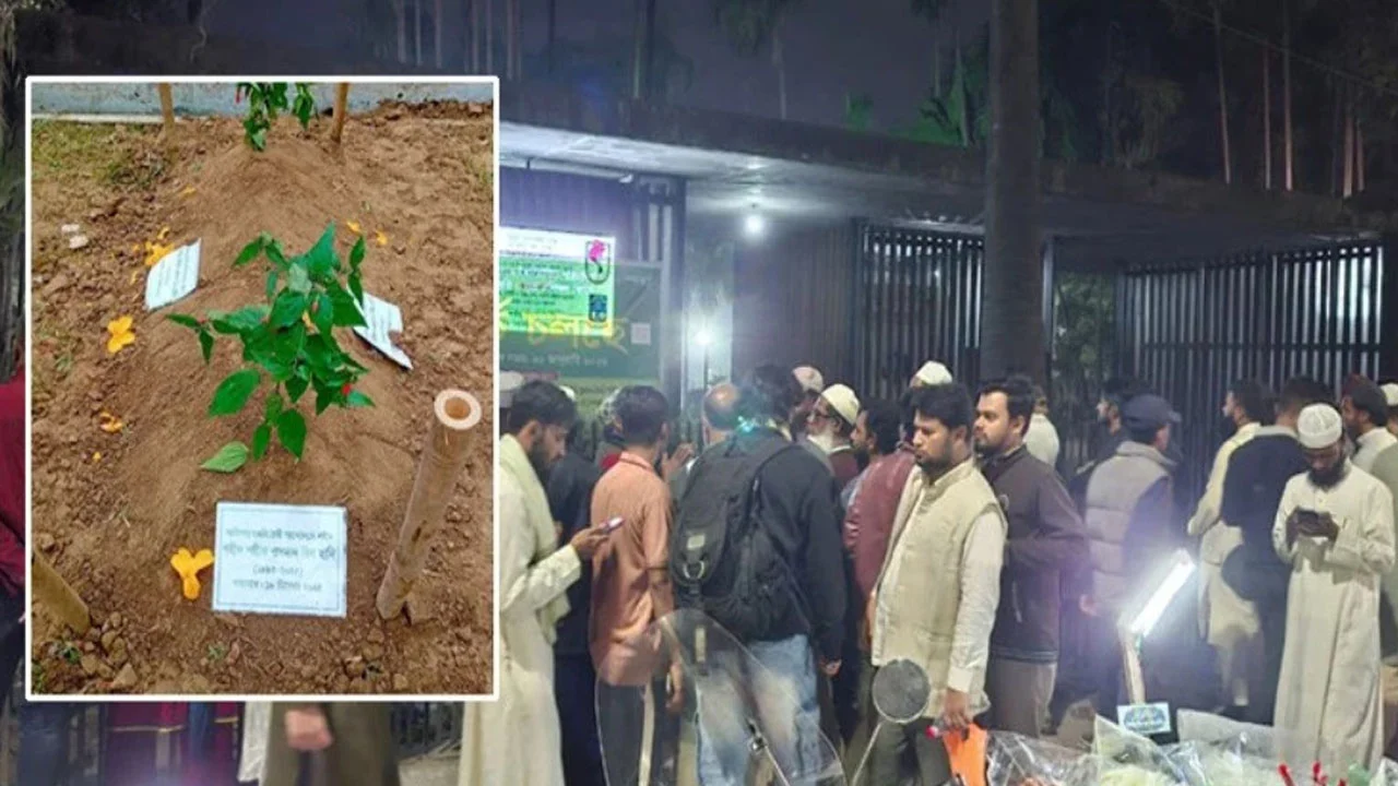 শহীদ ওসমান হাদির কবর দেখতে রাতেও মানুষের ভিড়, থাকবে পুলিশি প্রহরা
