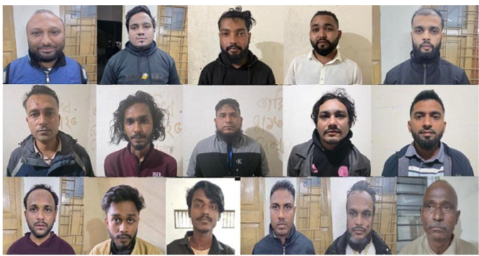 গোলাপগঞ্জে ‘অপারেশন ডেভিল হান্ট ফেজ-২ ছাত্রলীগ–যুবলীগসহ ১৬ জন গ্রেফতার