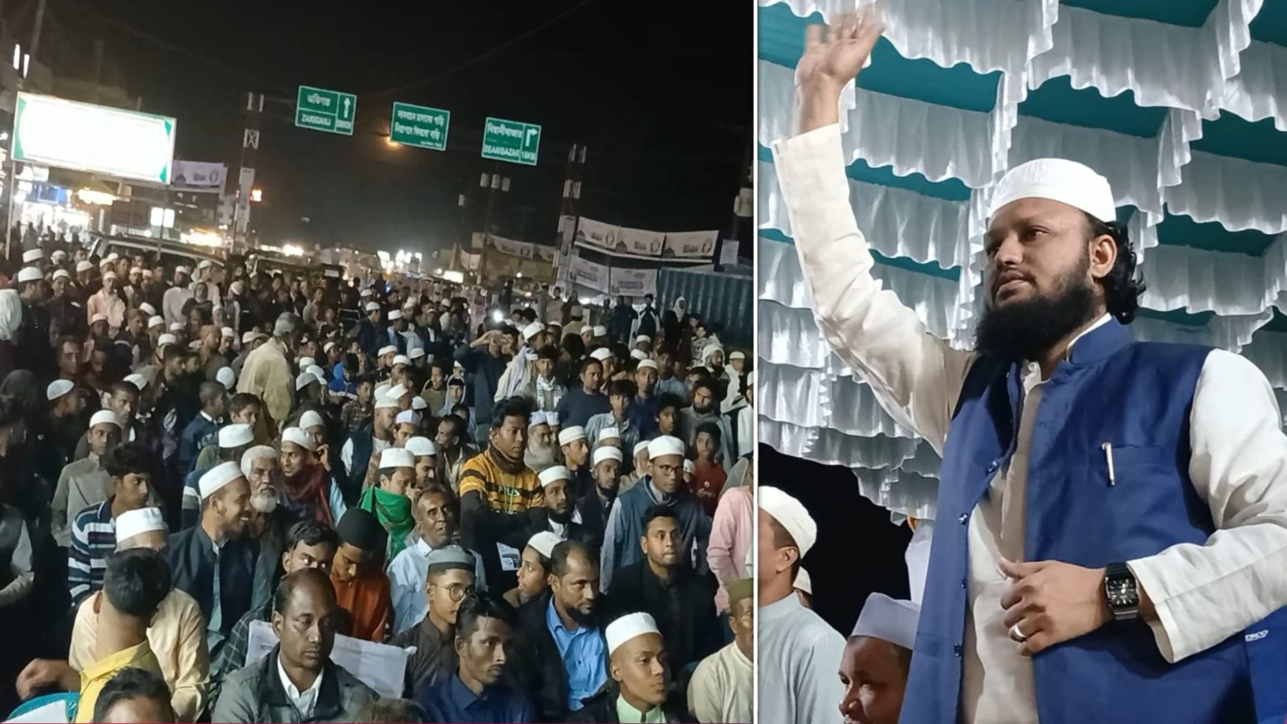 হাজারো কর্মী–সমর্থকের ঢল, চারখাই বাজারে হেলিকপ্টার প্রতীকের ফখরুল ইসলামের নির্বাচনী পথসভা