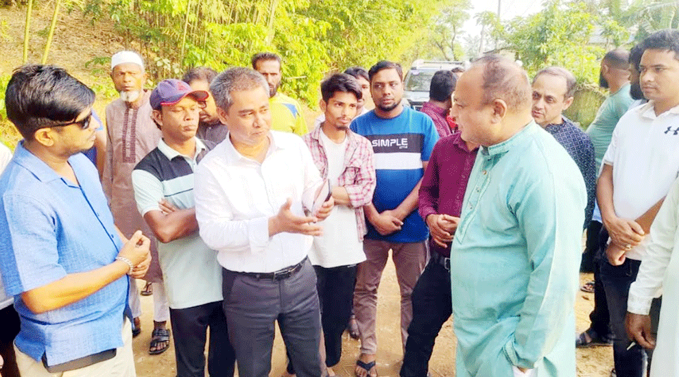 বুরহান উদ্দিন সড়কের সংস্কারকাজ দ্রুত সম্পন্নের নির্দেশ এমপি এমরান চৌধুরীর