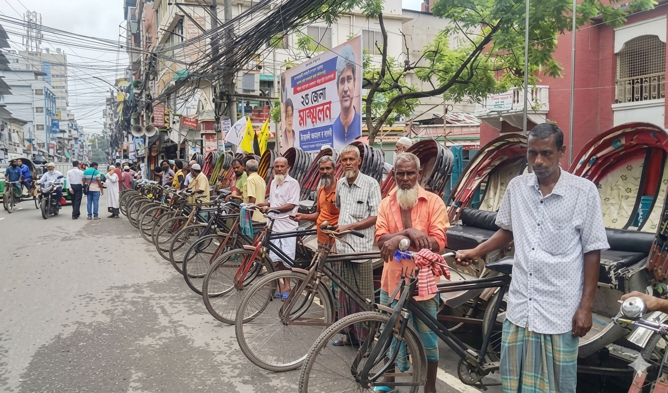 অটোরিকশার ভিড়ে হারিয়ে গেছে পুরনো দিনের প্যাডেল রিকশা