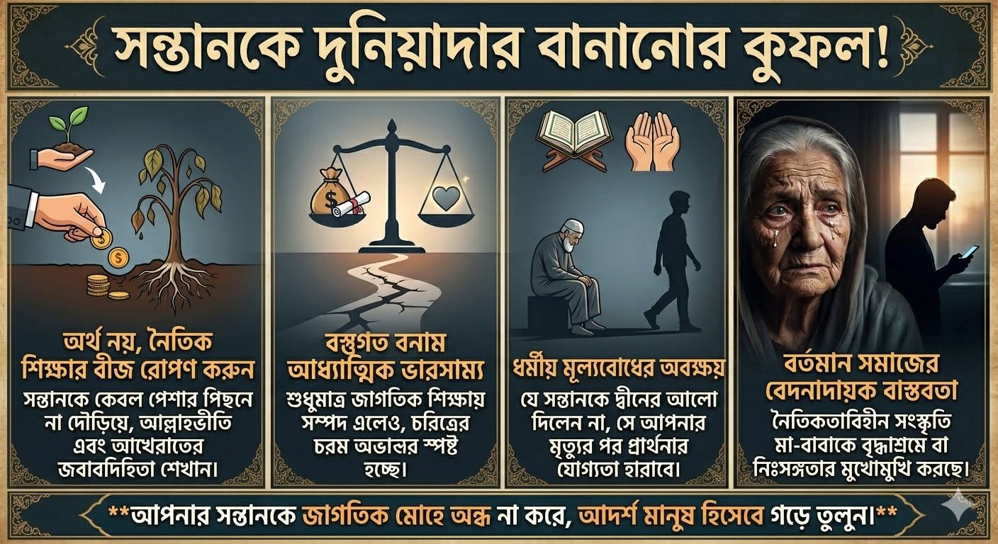 সন্তানকে দুনিয়াদার বানানোর কুফল